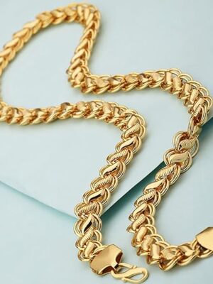 DM Jewellers Men's Chain | 24K Real Gold Plated