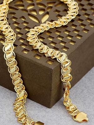 DM Jewellers Men's Chain | 24K Real Gold Plated