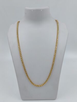 DM Jewellers Men's Chain | 24K Real Gold Plated | Waterproof, Anti-Tarnish | Stylish Heavy Look Chain for Men