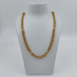 DM Jewellers Men's Chain | 24K Real Gold Plated | Waterproof, Anti-Tarnish | Stylish Heavy Look Chain for Men