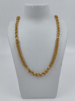 DM Jewellers Men's Chain | 24K Real Gold Plated | Waterproof, Anti-Tarnish | Stylish Heavy Look Chain for Men