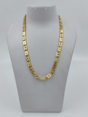 DM Jewellers Men's Chain | 24K Real Gold Plated | Waterproof, Anti-Tarnish | Stylish Heavy Look Chain for Men