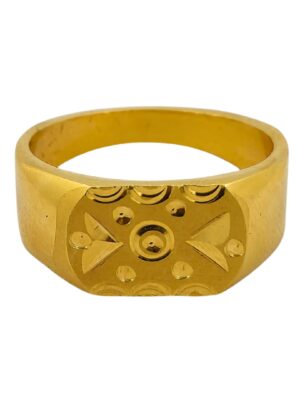 DM Jewellers Men's Ring | 24K Real Gold Plated | Stylish, Waterproof & Anti-Tarnish | Daily Wear Ring for Men