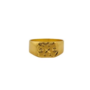 DM Jewellers Men's Ring | 24K Real Gold Plated | Stylish, Waterproof & Anti-Tarnish | Daily Wear Ring for Men