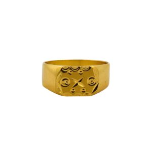 DM Jewellers Men's Ring | 24K Real Gold Plated | Stylish, Waterproof & Anti-Tarnish | Daily Wear Ring for Men