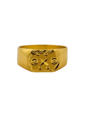 DM Jewellers Men's Ring | 24K Real Gold Plated | Stylish, Waterproof & Anti-Tarnish | Daily Wear Ring for Men