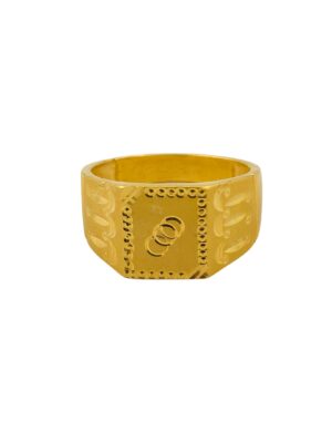 DM Jewellers Men's Ring | 24K Real Gold Plated | Stylish, Waterproof & Anti-Tarnish | Daily Wear Ring for Men