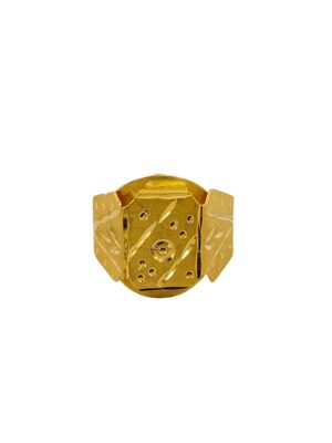 DM Jewellers Men's Ring | 24K Real Gold Plated | Stylish, Waterproof & Anti-Tarnish | Daily Wear Ring for Men