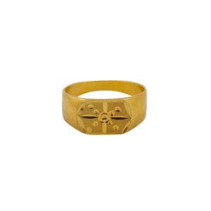 DM Jewellers Men's Ring | 24K Real Gold Plated | Stylish, Waterproof & Anti-Tarnish | Daily Wear Ring for Men
