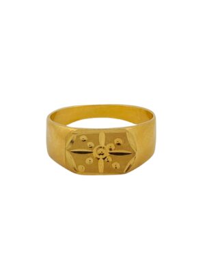 DM Jewellers Men's Ring | 24K Real Gold Plated | Stylish, Waterproof & Anti-Tarnish | Daily Wear Ring for Men