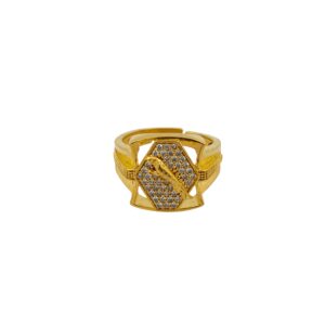 DM Jewellers Men's Ring | 24K Real Gold Plated | Stylish, Waterproof & Anti-Tarnish | Daily Wear Ring for Men