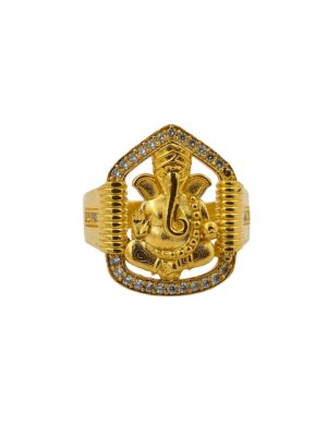 DM Jewellers Men's Ring | 24K Real Gold Plated | Stylish, Waterproof & Anti-Tarnish | Daily Wear Ring for Men
