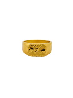 DM Jewellers Men's Ring | 24K Real Gold Plated | Stylish, Waterproof & Anti-Tarnish | Daily Wear Ring for Men