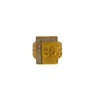 DM Jewellers Men's Ring | 24K Real Gold Plated | Stylish, Waterproof & Anti-Tarnish | Daily Wear Ring for Men