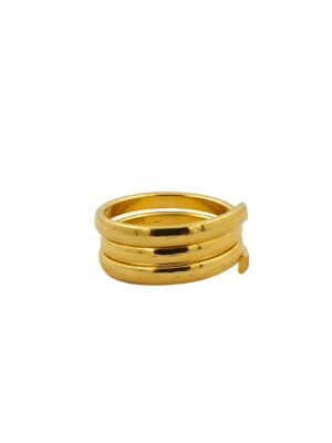 DM Jewellers Men's Ring | 24K Real Gold Plated | Stylish, Waterproof & Anti-Tarnish | Daily Wear Ring for Men