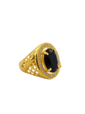 DM Jewellers Men's Ring | 24K Real Gold Plated | Stylish, Waterproof & Anti-Tarnish | Daily Wear Ring for Men