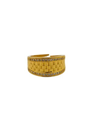 DM Jewellers Men's Ring | 24K Real Gold Plated | Stylish, Waterproof & Anti-Tarnish | Daily Wear Ring for Men