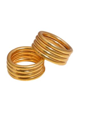 DM Jewellers Men's Ring | 24K Real Gold Plated | Stylish, Waterproof & Anti-Tarnish | Daily Wear Ring for Men