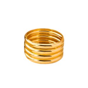DM Jewellers Men's Ring | 24K Real Gold Plated | Stylish, Waterproof & Anti-Tarnish | Daily Wear Ring for Men