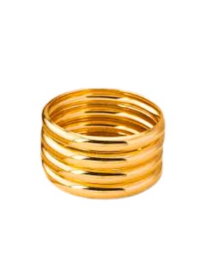 DM Jewellers Men's Ring | 24K Real Gold Plated | Stylish, Waterproof & Anti-Tarnish | Daily Wear Ring for Men