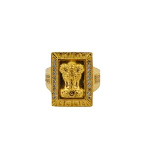 DM Jewellers Men's Ring | 24K Real Gold Plated | Stylish, Waterproof & Anti-Tarnish | Daily Wear Ring for Men
