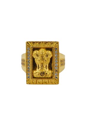 DM Jewellers Men's Ring | 24K Real Gold Plated | Stylish, Waterproof & Anti-Tarnish | Daily Wear Ring for Men