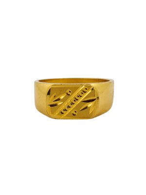 DM Jewellers Men's Ring | 24K Real Gold Plated | Stylish, Waterproof & Anti-Tarnish | Daily Wear Ring for Men
