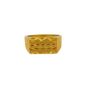 DM Jewellers Men's Ring | 24K Real Gold Plated | Stylish, Waterproof & Anti-Tarnish | Daily Wear Ring for Men
